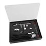 Fengda Airbrush FE-183K Set d'aérographe Double Action de précision pour Alimentation par gravité avec 3 Tailles de Bonnet et 3 