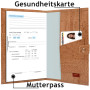 Simaru Étui de protection en liège imperméable pour passeport de maternité allemand Motif arbre de vie