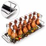 Blumtal Support Poulet - Support Cuisse De Poulet – Support Poulet Barbecue - Acier Inoxydable Robuste pour 12 Cuisses de Poulet