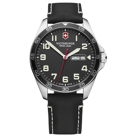 Victorinox Field Watch Montre Homme Analogique Quartz avec Bracelet Cuir V241846