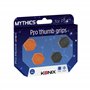Konix Mythics Pack de 4 appuie-pouces antidérapants pour joysticks manettes DualShock PS4 - Silicone renforcé - Noir et orange