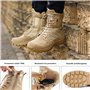 IODSON Bottes de Militaires travail tactiques Hommes légères rangers de Randonnée moto combat montante bottines cuir Avec fermet
