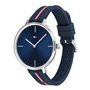Tommy Hilfiger Montre Analogique à Quartz pour Femme avec Bracelet en Silicone Bleu Marin - 1782154
