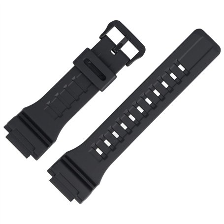 Casio Bracelet de montre 28mm plastique noir - W-735H