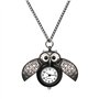 Montre Gousset Homme Montre de Poche Femme Mode Le Hibou Mouvement Quartz Longue Chaine de Chandail Montre Broche/Cadeau fête de