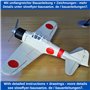 Mitsubishi A6M2 Zero Fighter Slow Flyer Kit pour modèle d'avion, échelle 1:30, envergure 400 mm, kit de Construction de modèle d