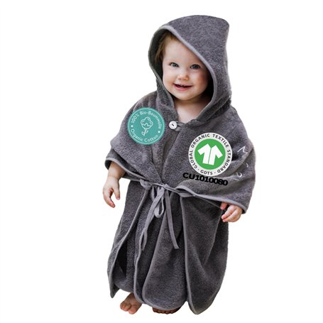 MABYEN Peignoir de bain pour bébé - Sortie de bain premium à capuche pour Enfant - Taille 1 à 3 ans – 100% coton