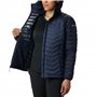 Columbia Powder Lite Hooded Jacket, Doudoune À Capuche Femme, Nocturnal/Dark Nocturnal, Taille S