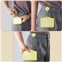 Porte-Badge Translucide en Cuir 10Pcs Porte-Cartes avec Badge d'Identité Badge Carte de Travail avec Clip Rétractable Porte-cart