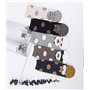Chaussettes Femme Fantaisie Coton Motif à Animaux Chat Chien Aliments Peinture Mignon Drôle Chaussette Doux pour Filles, EU 35-4