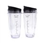 Lot de 2 gobelets de rechange avec couvercle pour mixeur Ninja Auto iQ BL480 BL482 BL642 NN102 BL682 BL450 BL2013 Ninja
