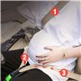 Hikig Ceinture de sécurité de grossesse, Ajusteur de ceinture de sécurité pour les femmes enceintes, Confort et sécurité pour le
