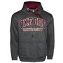 Oxford University OU129 Licensed Zipped Unisex Hooded Sweatshirt Charcoal L