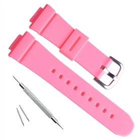 OliBoPo Bracelet de montre de rechange en résine naturelle étanche pour Casio BA-110 BA-111 BA-112 BGA-110 Baby-G Analog-Digital OliBoPo Bracelet de montre de rechange en résine naturelle étanche pour Casio BA-110 BA-111 BA-112 BGA-110 Baby-G Analog-Digital