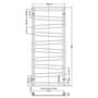 Kibath L428503 Sèche-serviettes électrique avec étagère Fabriqué en aluminium avec finition grise. Faible consommation de 60 W,