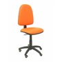 Piqueras y Crespo Chaise Ayna Simili Cuir Orange Roues parquet