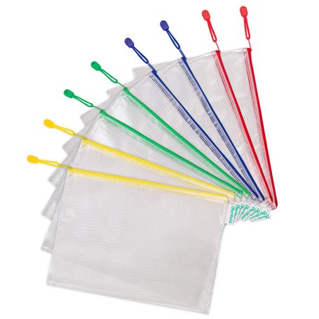 Tarifold Fr 509009- Lot de 8 Pochettes Plastique A4 Zip