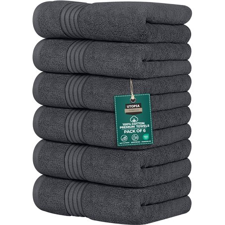 Utopia Towels - Lot de 6 Serviettes de Toilette de Luxe