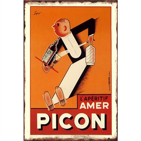 Picon Métal Mur Affiche Vintage Étain Mural Signe Décorative Rétro Plaque pour Métallique Panneau Bar Cafés Hôtel Jardin Parc