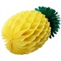 Happium Ananas Lot de 3 décorations en nid d'abeille en papier de 14 pouces Décorations en boule de papier d'ananas pour fête à