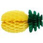 Happium Ananas Lot de 3 décorations en nid d'abeille en papier de 14 pouces Décorations en boule de papier d'ananas pour fête à