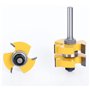 APLUS 8mm Queue Langue Appariée et Fraise de Rainure Set 3 Dents Forme T Cutter en Bois de Coupe Outil de Travail du Bois