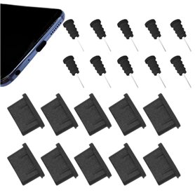 CKANDAY Lot de 10 paires de bouchons de poussière USB C pour port de charge et prise d'écouteurs,bouchons anti-poussière en sili CKANDAY Lot de 10 paires de bouchons de poussière USB C pour port de charge et prise d'écouteurs