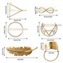 Pinces à Cheveux en Métal Géométrique Barretes à Cheveux Feuille Plume Cercle Triangle Infini Lune Forme Épingles à Cheveux pour