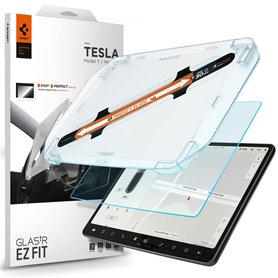 Spigen Glas.tR EZ Fit Verre Tesla Model 3 (2017-2023) / Model Y (2020-2025), Kit d'installation fourni, Anti-trace de doigt, Mat Spigen Glas.tR EZ Fit Verre Tesla Model 3 (2017-2023) / Model Y (2020-2025)