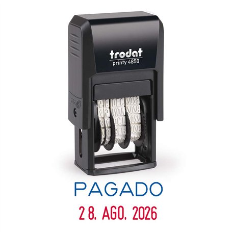 Tampon encreur Trodat Printy 4850/L2 auto-encreur avec texte PAGADO