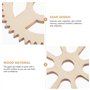 Healifty 50 Pcs Rustique en Bois Tranches Disques Engrenage Forme en Bois Découpes pour Embellissements Bricolage Artisanat Scra