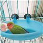 Baignoire Perroquet,Baignoire pour Perroquet avec Miroir pour Animal Domestique Accessoires de Cage pour Oiseau Miroir de Bain B
