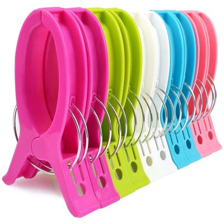 TOKERD 10 Pcs Grandes Pinces à Serviette de Plage pour Transat Gros Pinces à Linge Grosse épingles pour Serviette