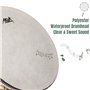 AKLOT 10"Tambourin Tambour 8 paires Double Row Metal Bell Jingles Hêtre Percussion Instrument éducatif musical pour Party Dance 
