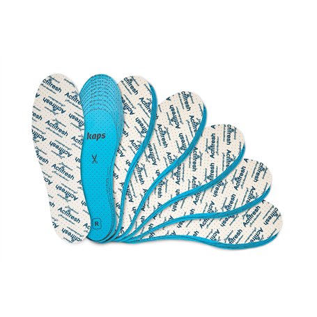 Ensemble de 6 Paires de Semelles de Chaussures Hygiéniques Actifresh avec Technologie Antibactérienne Suisse de Sanitized