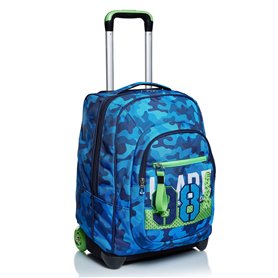 Seven Sac à Dos à Roulettes, Crew, Sac à Livres à Roulettes, 2 En 1, Sac à Dos + Trolley, Filles et Garçons, pour L'École, le Sp Seven Sac à Dos à Roulettes