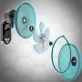 Duronic FN55 BK Ventilateur mural 60W | 5 Pâles de 40cm | Tête oscillante avec minuteur | 3 Vitesses | Télécommande | Moteur pui
