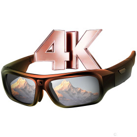 Chujianxi Lunettes avec Caméra 4K, 2025 Nouvelles Lunettes Camera de Sport pour l'extérieur, Lunettes de Soleil Vidéo avec Prote