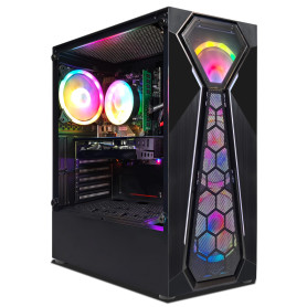 STGsivir PC Gamer Fixe,Ordinateur Gaming,Radeon RX 580 16Go, Core i5-9400F jusqu'à 4.1GHz, 16Go DDR4 RAM, 512Go SSD, 600M WiFi, 
