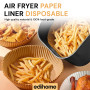 edihome, Papier Cuisson Air Fryer, pour Friteuse sans Huile, 100 Unitès, 20-24 cm, BPA Free, Jetable, pour Four, 5 à 8 litres (C