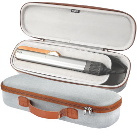 RAIACE Étui de Rangement Rigide Compatible avec Le Sac de Transport de Voyage du lisseur Dyson Airstrait. (Étui Uniquement)-Gris
