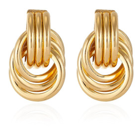 Boucles d'oreilles femme, Boucle d oreille femme, Boucles d'oreilles Créoles Épaisses 14K Or Argent 925 Plaqué Chunky Creoles Ca