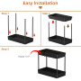 TidyTrove Lot de 2 étagères de Rangement sous évier – Rangement et Organisation de Cuisine à 2 Niveaux – Étagère Multifonction p