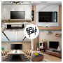 GRIFEMA GB1006-4 Support Mural TV 26-65 Pouces, Fixation Murale TV Contenir Jusqu'à 35KG, Accroche Television Mural Orientable,I