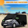 Opaltool Housse de Protection Voiture pour Renault Trafic 2010-2023, Bâche Voiture avec Fermeture à Glissière, Serrure et Bandes