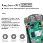 Raspberry Pi 5 8 Go PCIe M.2 NVMe – Kit | Boîtier en métal | Cooler Actif | Carte M.2 NVMe SSD PCIe | Bloc d'alimentation Offici