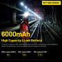 Nitecore NU53 Lampe frontale industrielle légère 1800 lumens avec batterie 6000 mAh rechargeable USB-C