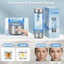 Bouteille Riche en Hydrogène Eau Portable, 430ML Générateur D'hydrogène en 3 Minutes Anti Âge, USB Bouteille d'eau Sans Fil, Fab