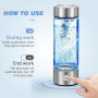 Bouteille Riche en Hydrogène Eau Portable, 430ML Générateur D'hydrogène en 3 Minutes Anti Âge, USB Bouteille d'eau Sans Fil, Fab