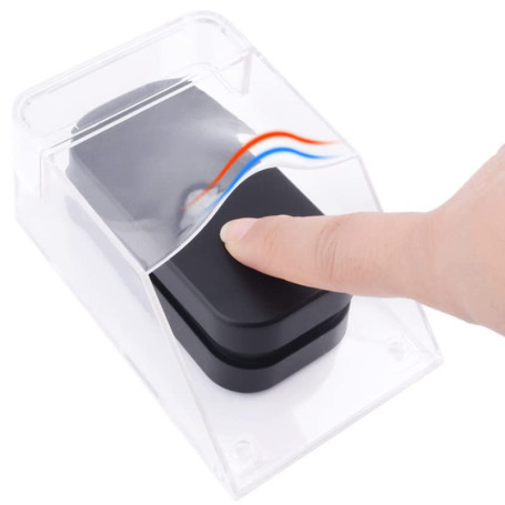 Domeilleur Couvercle Étanche pour Bouton de Sonnette, Housse de Protection Transparente, sans Fil, Support Mural, Protection Son